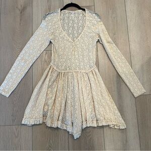 Free People Cream Lace Dress